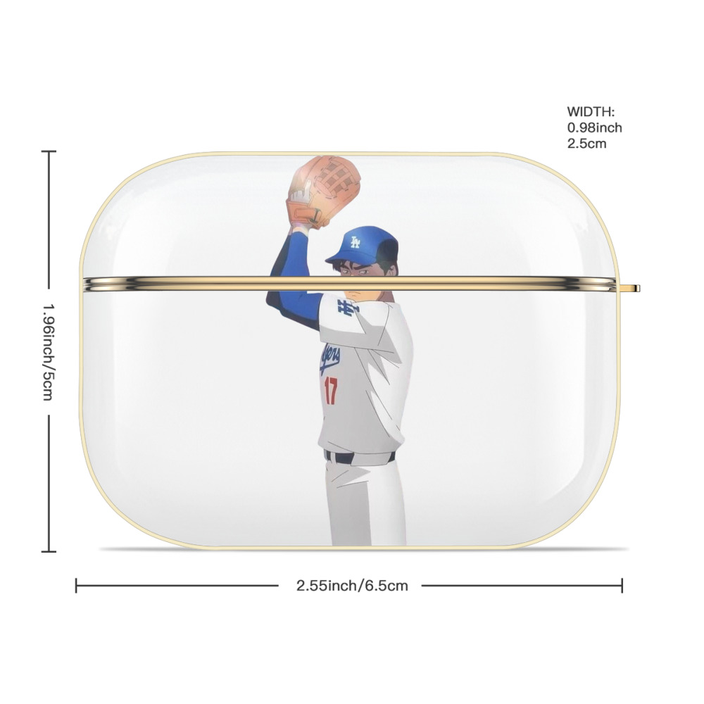  Luxury Gold AirPods Pro Case With Keychain, Flexible PC Material, Full Protection, Precise Cutouts, Anti-Fingerprint, Washable, Durable Design