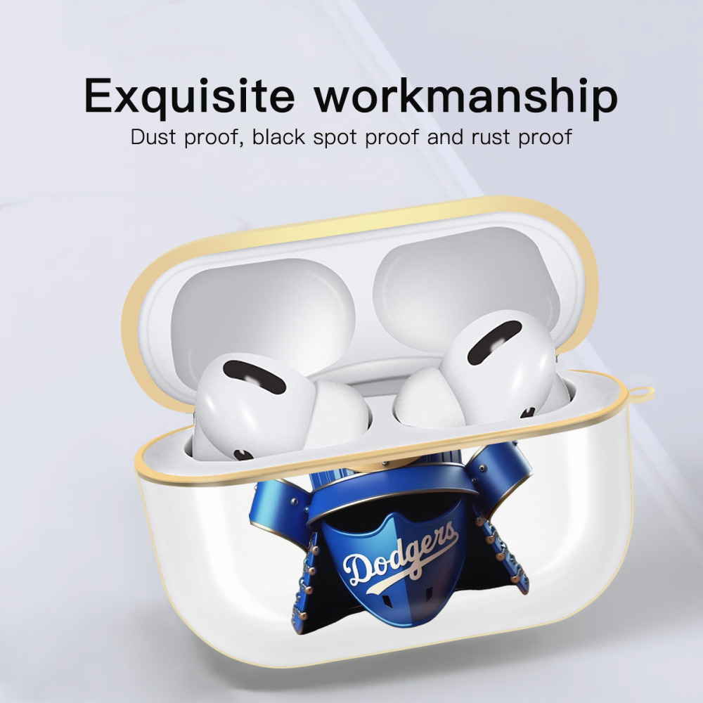  Luxury Gold AirPods Pro Case With Keychain, Flexible PC Material, Full Protection, Precise Cutouts, Anti-Fingerprint, Washable, Durable Design