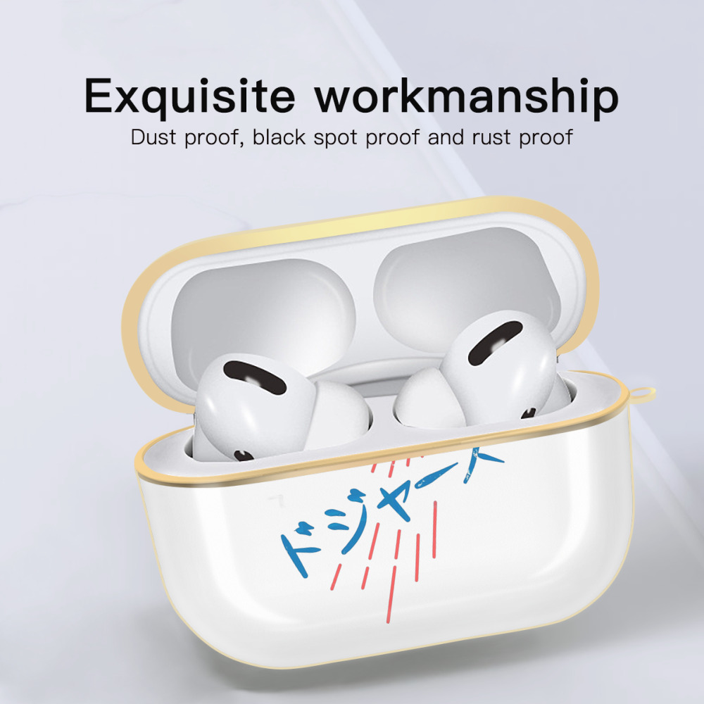  Luxury Gold AirPods Pro Case With Keychain, Flexible PC Material, Full Protection, Precise Cutouts, Anti-Fingerprint, Washable, Durable Design