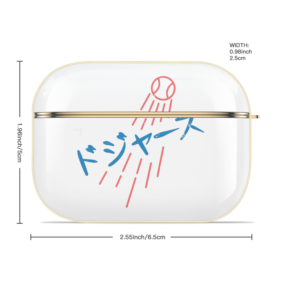  Luxury Gold AirPods Pro Case With Keychain, Flexible PC Material, Full Protection, Precise Cutouts, Anti-Fingerprint, Washable, Durable Design