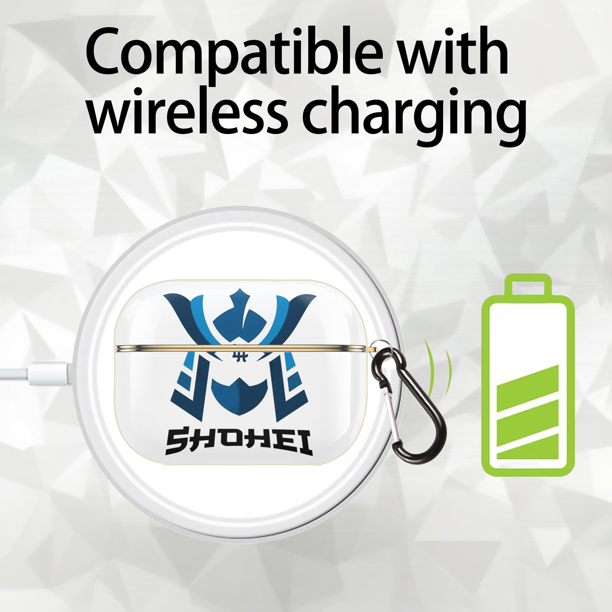  Luxury Gold AirPods Pro Case With Keychain, Flexible PC Material, Full Protection, Precise Cutouts, Anti-Fingerprint, Washable, Durable Design