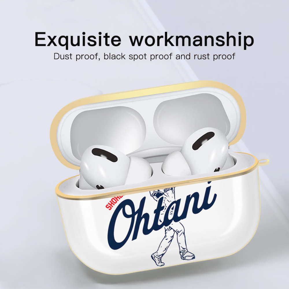  Luxury Gold AirPods Pro Case With Keychain, Flexible PC Material, Full Protection, Precise Cutouts, Anti-Fingerprint, Washable, Durable Design