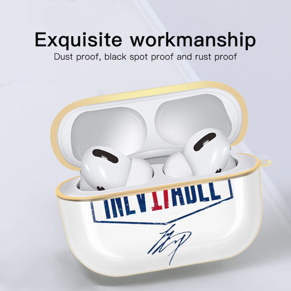  Luxury Gold AirPods Pro Case With Keychain, Flexible PC Material, Full Protection, Precise Cutouts, Anti-Fingerprint, Washable, Durable Design