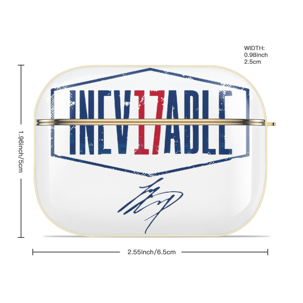  Luxury Gold AirPods Pro Case With Keychain, Flexible PC Material, Full Protection, Precise Cutouts, Anti-Fingerprint, Washable, Durable Design