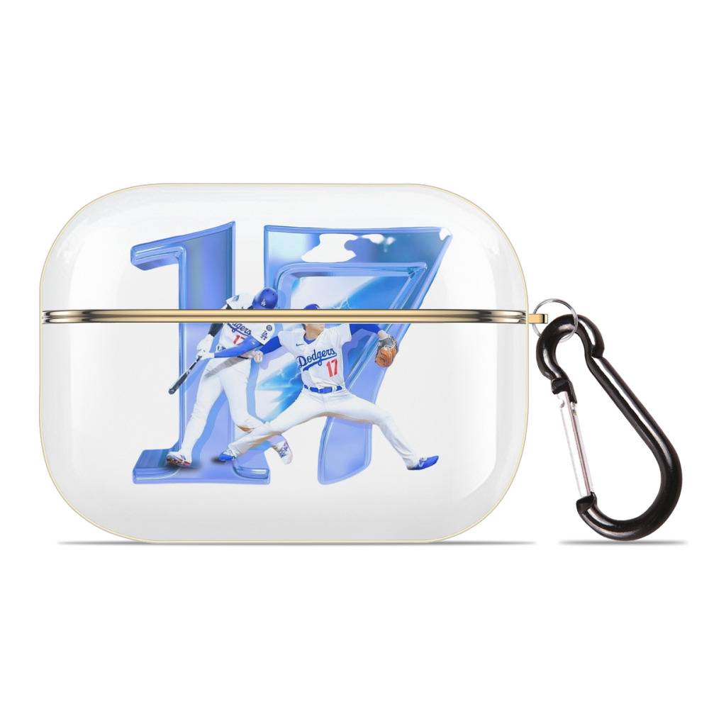  Luxury Gold AirPods Pro Case With Keychain, Flexible PC Material, Full Protection, Precise Cutouts, Anti-Fingerprint, Washable, Durable Design