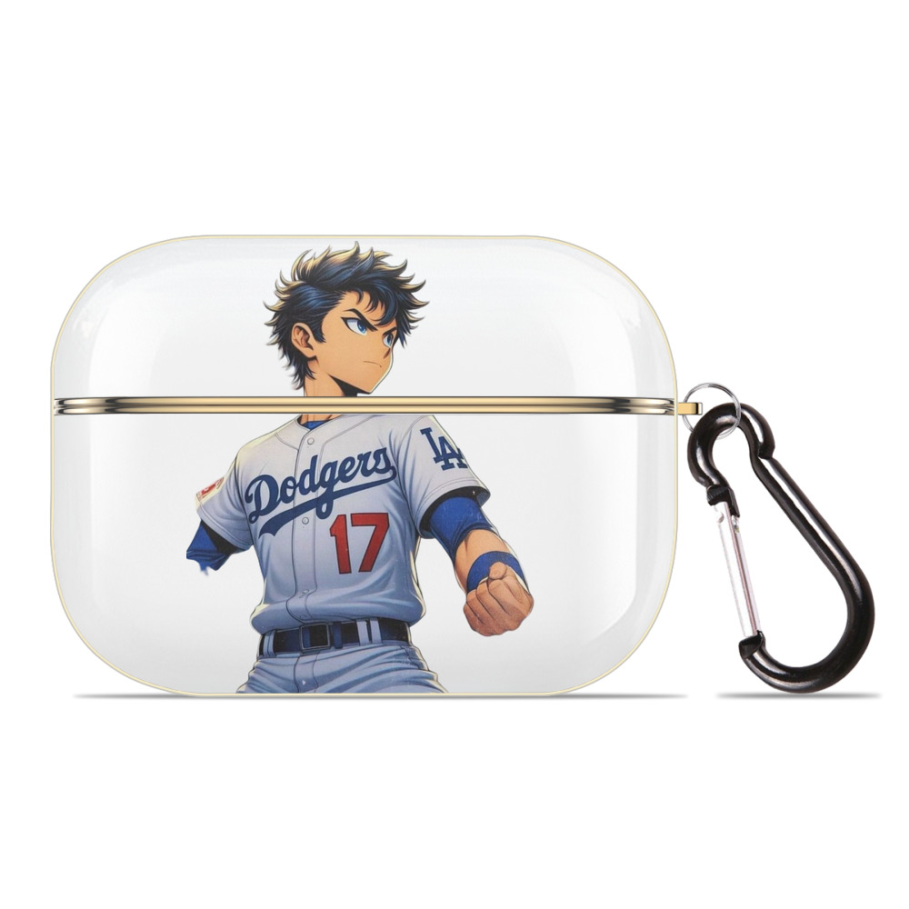  Luxury Gold AirPods Pro Case With Keychain, Flexible PC Material, Full Protection, Precise Cutouts, Anti-Fingerprint, Washable, Durable Design