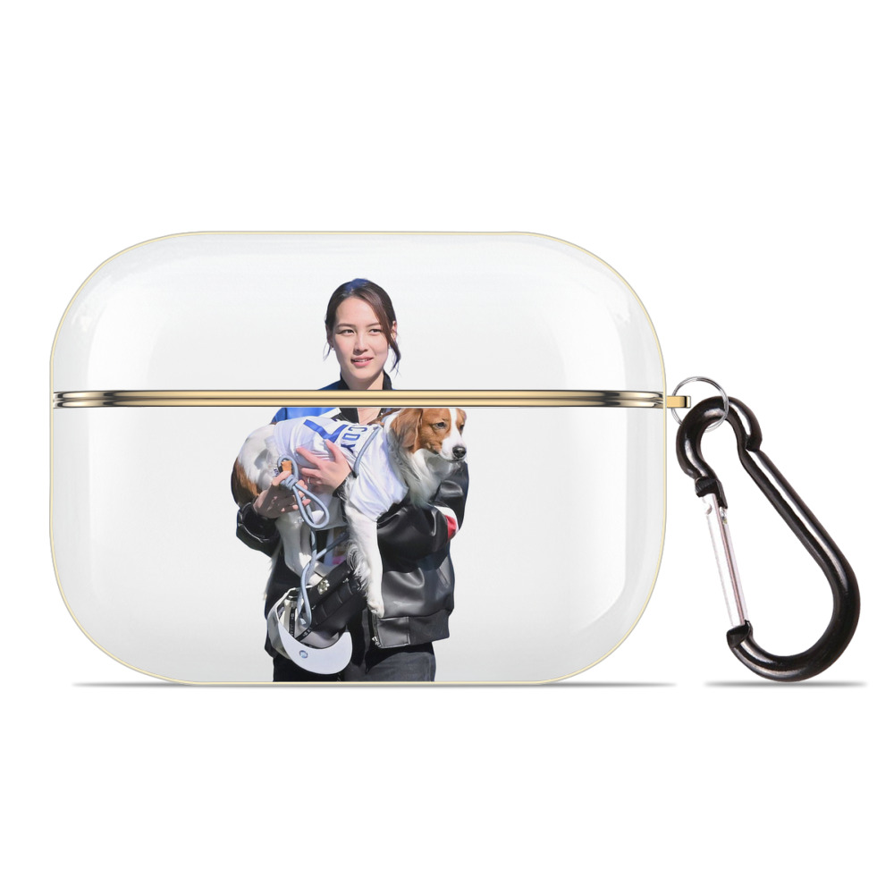  Luxury Gold AirPods Pro Case With Keychain, Flexible PC Material, Full Protection, Precise Cutouts, Anti-Fingerprint, Washable, Durable Design