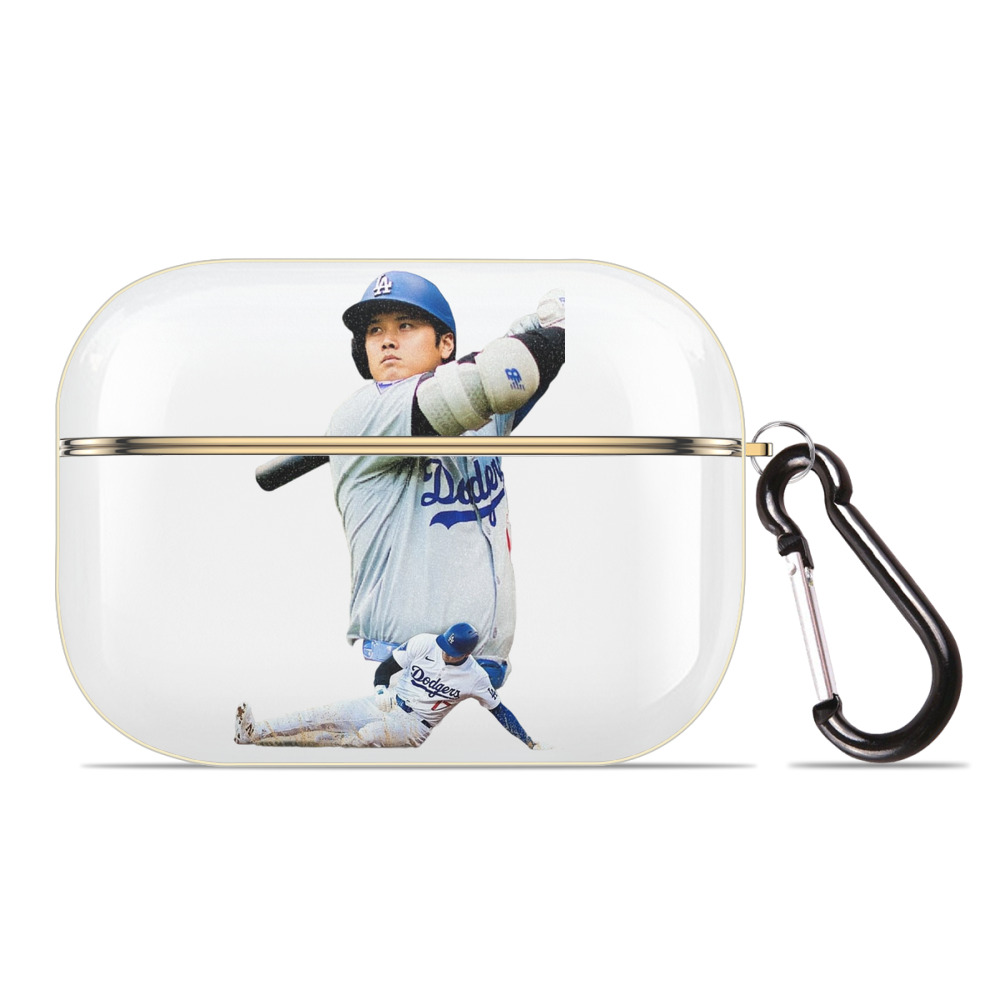  Luxury Gold AirPods Pro Case With Keychain, Flexible PC Material, Full Protection, Precise Cutouts, Anti-Fingerprint, Washable, Durable Design