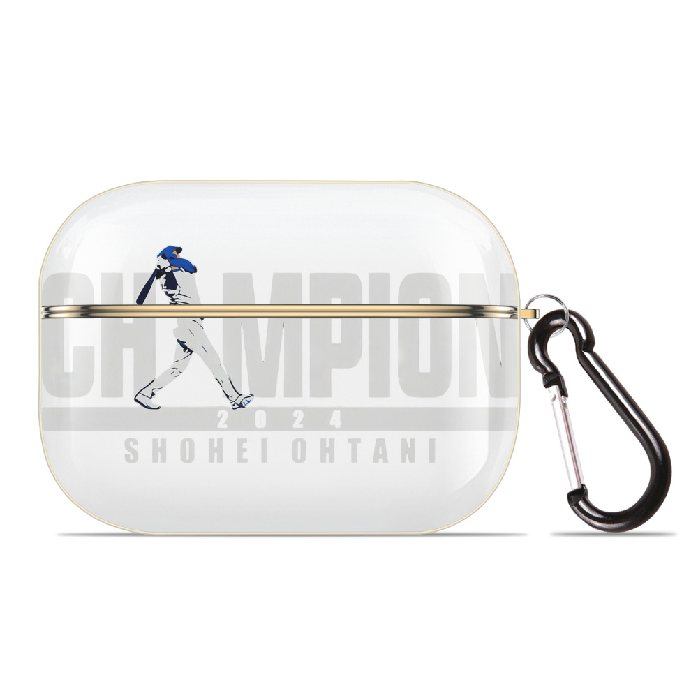  Luxury Gold AirPods Pro Case With Keychain, Flexible PC Material, Full Protection, Precise Cutouts, Anti-Fingerprint, Washable, Durable Design