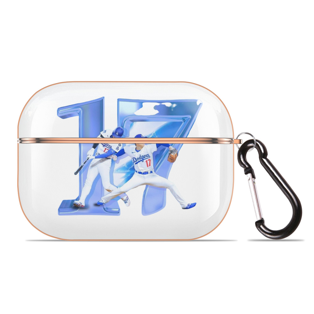  AirPods Pro Protective Case Rose Gold, Flexible PC Material, Precise Fit, Anti-Slip Cover, Full Protection, Fingerprint Resistant, Washable With Keychain