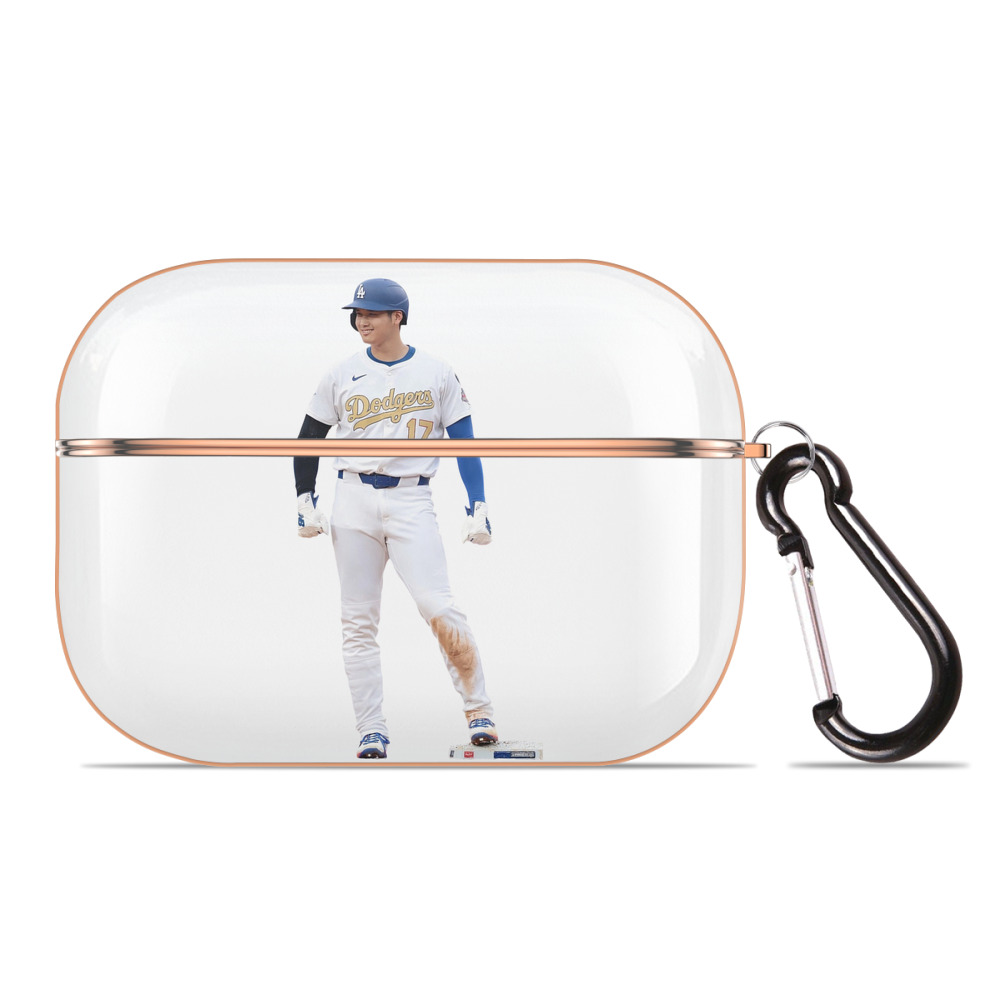  AirPods Pro Protective Case Rose Gold, Flexible PC Material, Precise Fit, Anti-Slip Cover, Full Protection, Fingerprint Resistant, Washable With Keychain