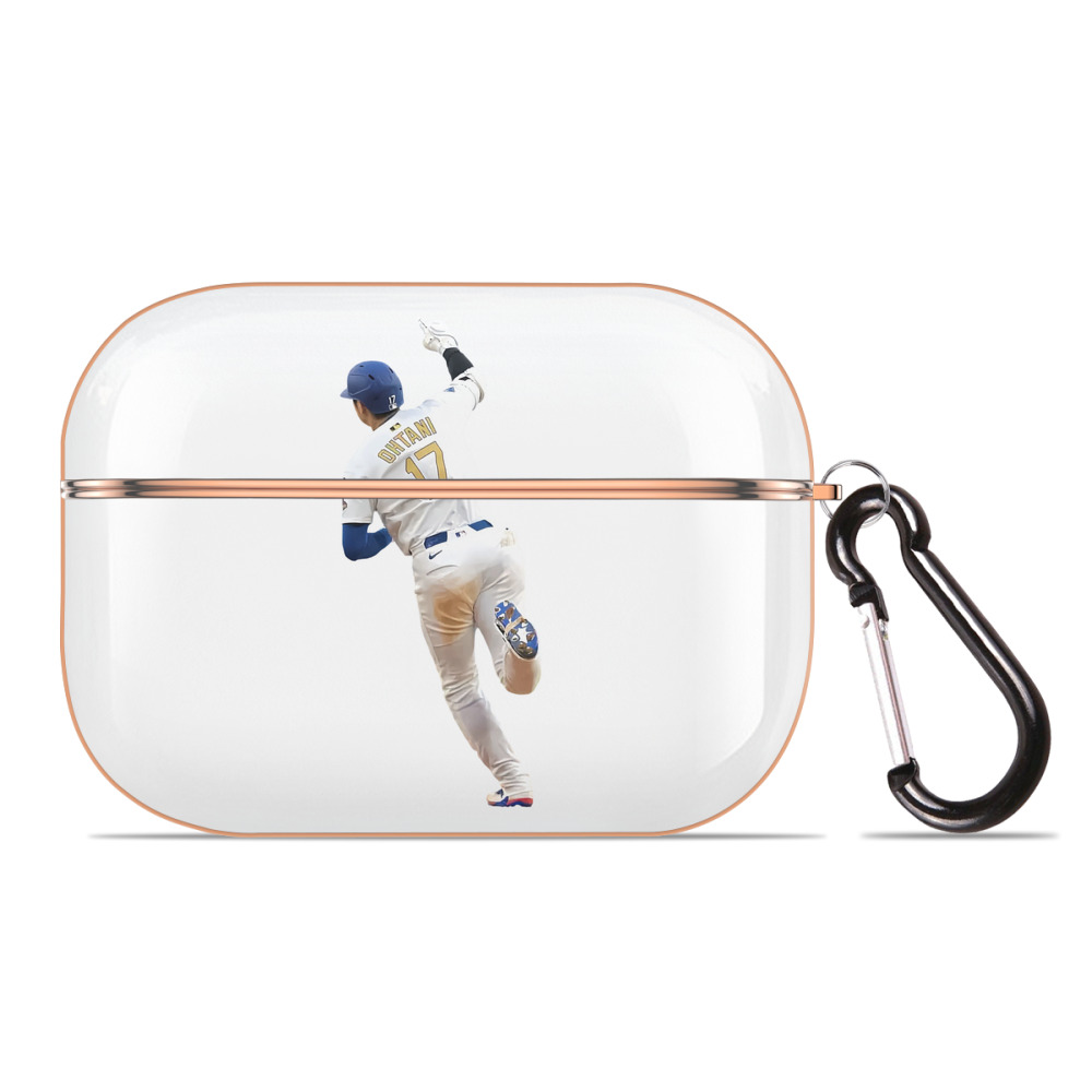  AirPods Pro Protective Case Rose Gold, Flexible PC Material, Precise Fit, Anti-Slip Cover, Full Protection, Fingerprint Resistant, Washable With Keychain