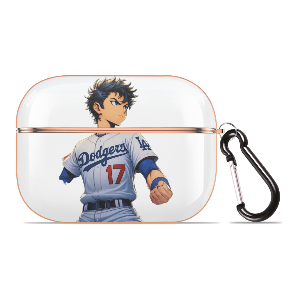  AirPods Pro Protective Case Rose Gold, Flexible PC Material, Precise Fit, Anti-Slip Cover, Full Protection, Fingerprint Resistant, Washable With Keychain