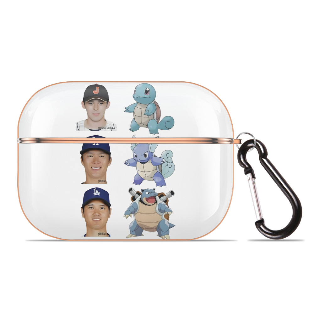  AirPods Pro Protective Case Rose Gold, Flexible PC Material, Precise Fit, Anti-Slip Cover, Full Protection, Fingerprint Resistant, Washable With Keychain