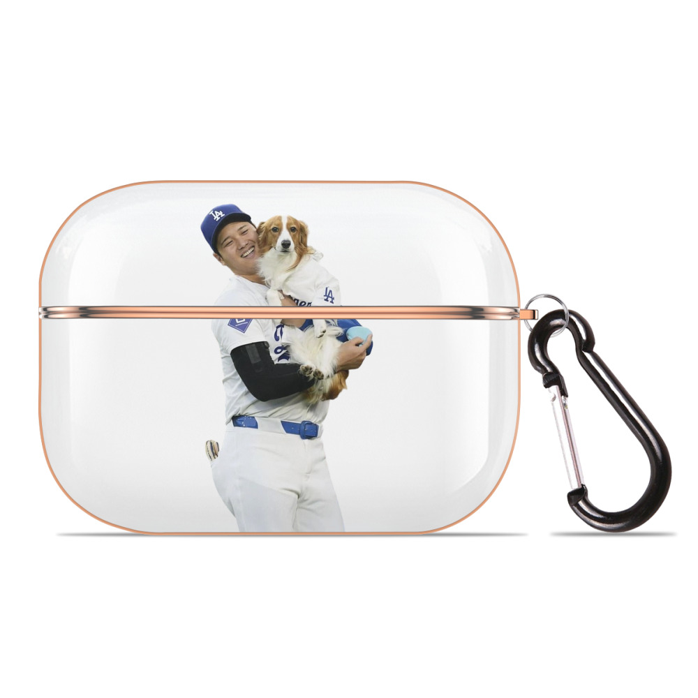  AirPods Pro Protective Case Rose Gold, Flexible PC Material, Precise Fit, Anti-Slip Cover, Full Protection, Fingerprint Resistant, Washable With Keychain