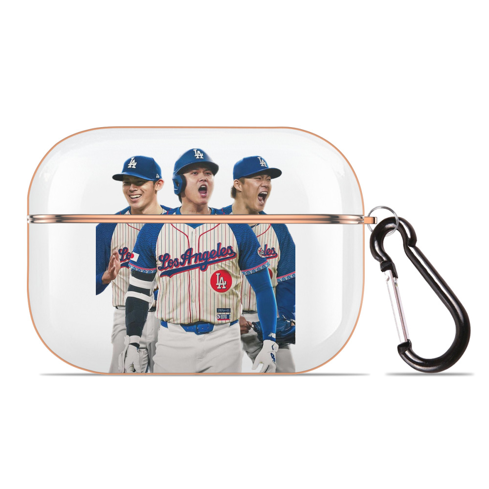  AirPods Pro Protective Case Rose Gold, Flexible PC Material, Precise Fit, Anti-Slip Cover, Full Protection, Fingerprint Resistant, Washable With Keychain