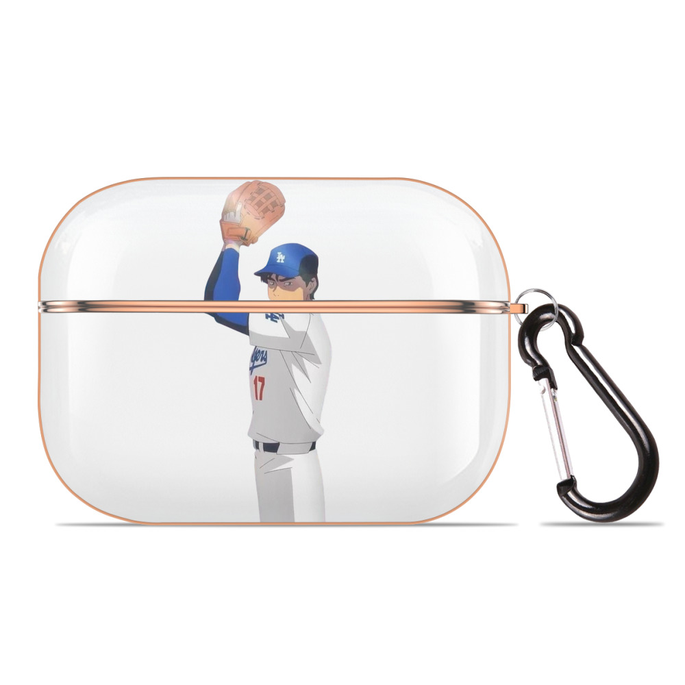  AirPods Pro Protective Case Rose Gold, Flexible PC Material, Precise Fit, Anti-Slip Cover, Full Protection, Fingerprint Resistant, Washable With Keychain