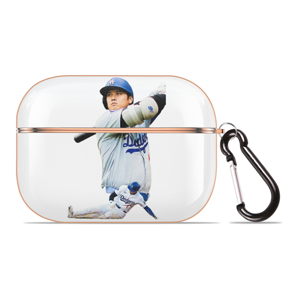  AirPods Pro Protective Case Rose Gold, Flexible PC Material, Precise Fit, Anti-Slip Cover, Full Protection, Fingerprint Resistant, Washable With Keychain