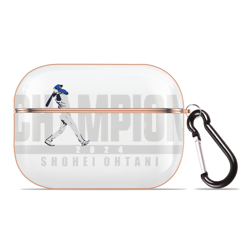  AirPods Pro Protective Case Rose Gold, Flexible PC Material, Precise Fit, Anti-Slip Cover, Full Protection, Fingerprint Resistant, Washable With Keychain