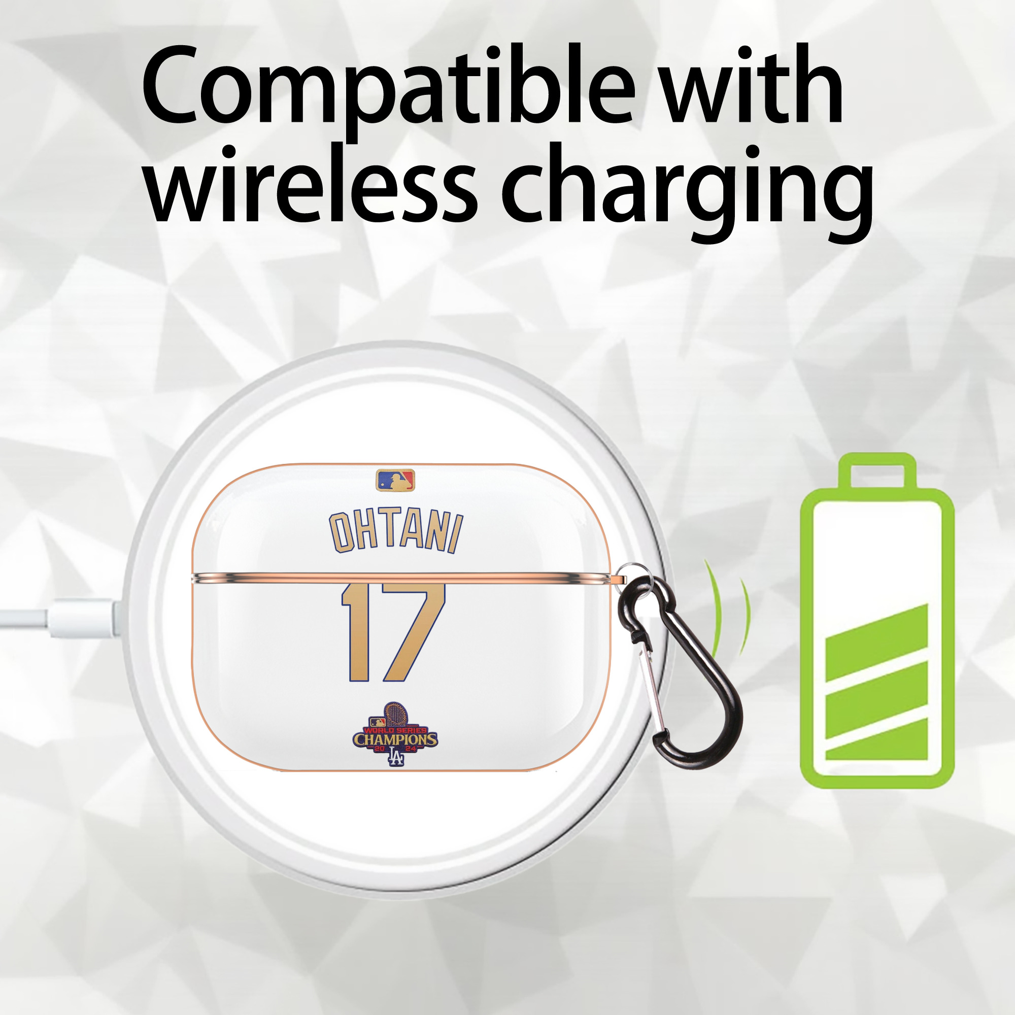  AirPods Pro Protective Case Rose Gold, Flexible PC Material, Precise Fit, Anti-Slip Cover, Full Protection, Fingerprint Resistant, Washable With Keychain