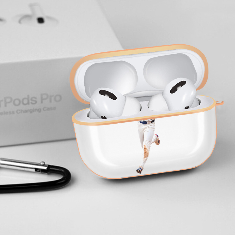  AirPods Pro Protective Case Rose Gold, Flexible PC Material, Precise Fit, Anti-Slip Cover, Full Protection, Fingerprint Resistant, Washable With Keychain
