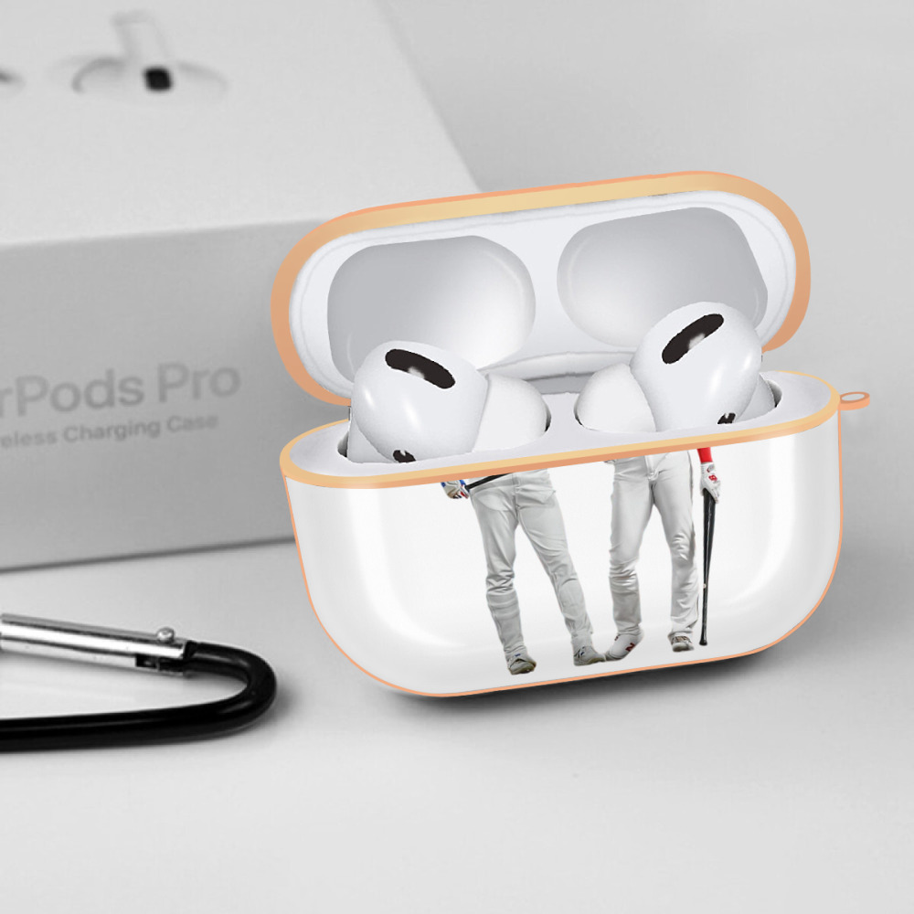  AirPods Pro Protective Case Rose Gold, Flexible PC Material, Precise Fit, Anti-Slip Cover, Full Protection, Fingerprint Resistant, Washable With Keychain