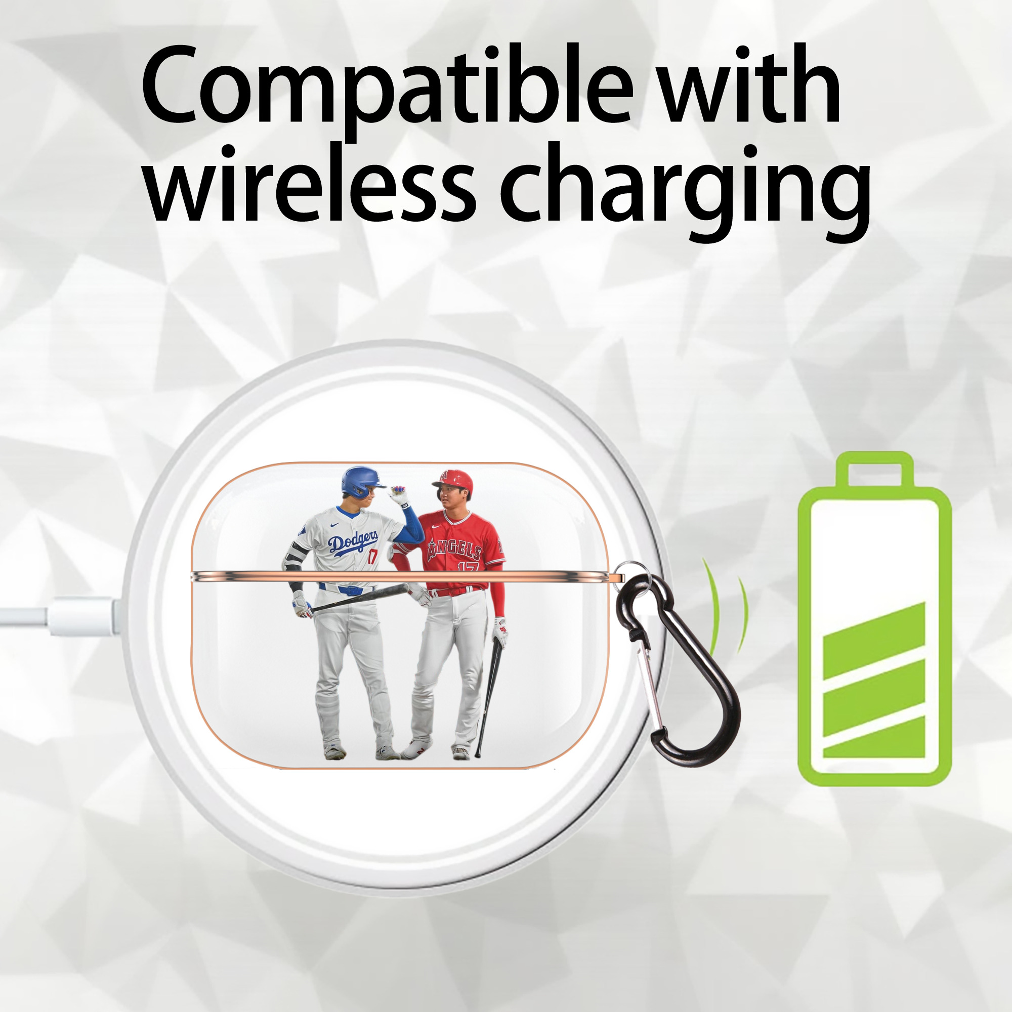  AirPods Pro Protective Case Rose Gold, Flexible PC Material, Precise Fit, Anti-Slip Cover, Full Protection, Fingerprint Resistant, Washable With Keychain