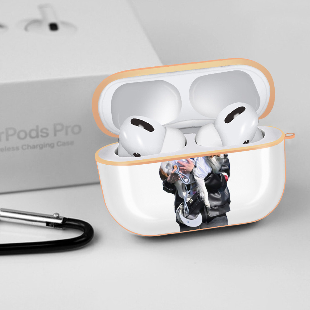  AirPods Pro Protective Case Rose Gold, Flexible PC Material, Precise Fit, Anti-Slip Cover, Full Protection, Fingerprint Resistant, Washable With Keychain