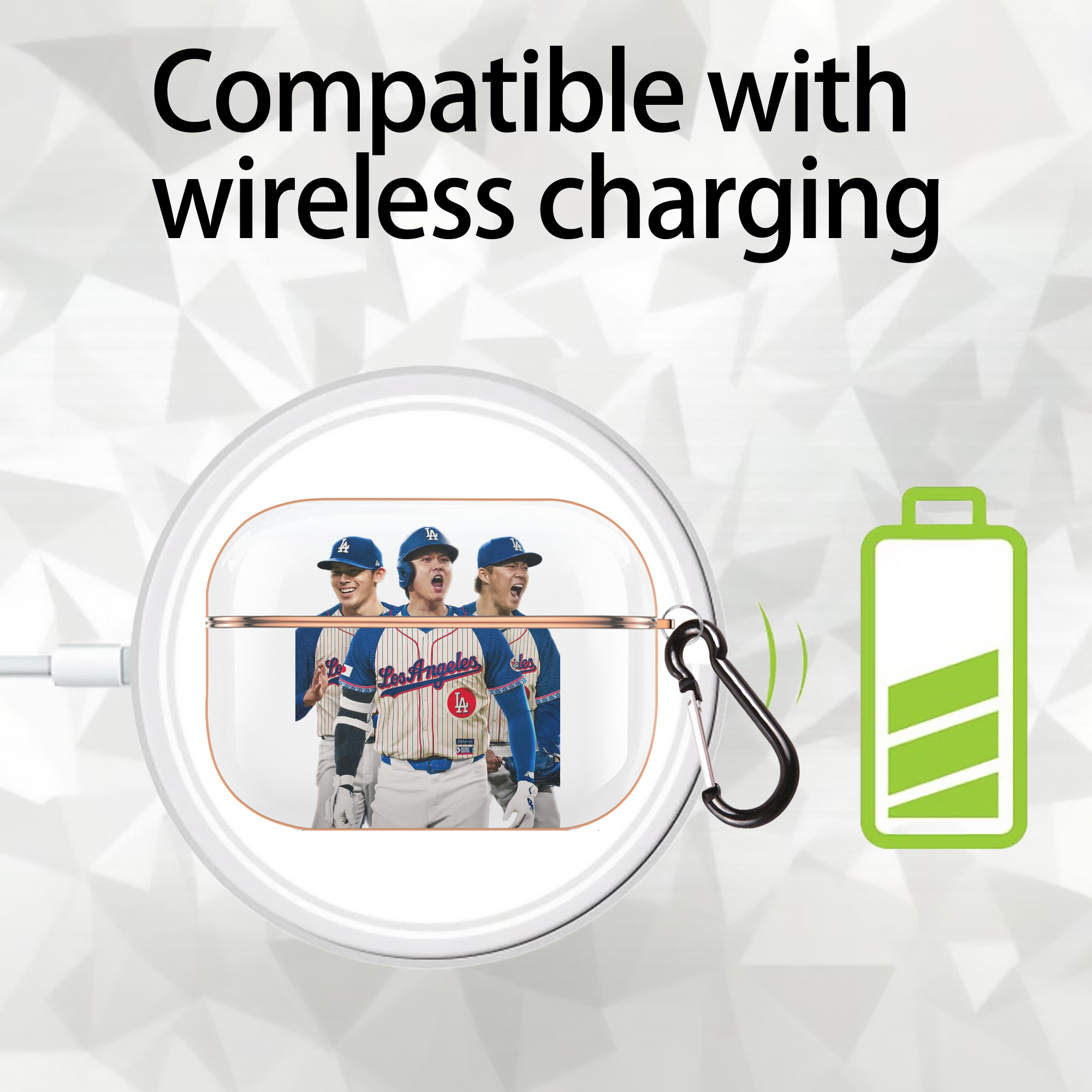  AirPods Pro Protective Case Rose Gold, Flexible PC Material, Precise Fit, Anti-Slip Cover, Full Protection, Fingerprint Resistant, Washable With Keychain