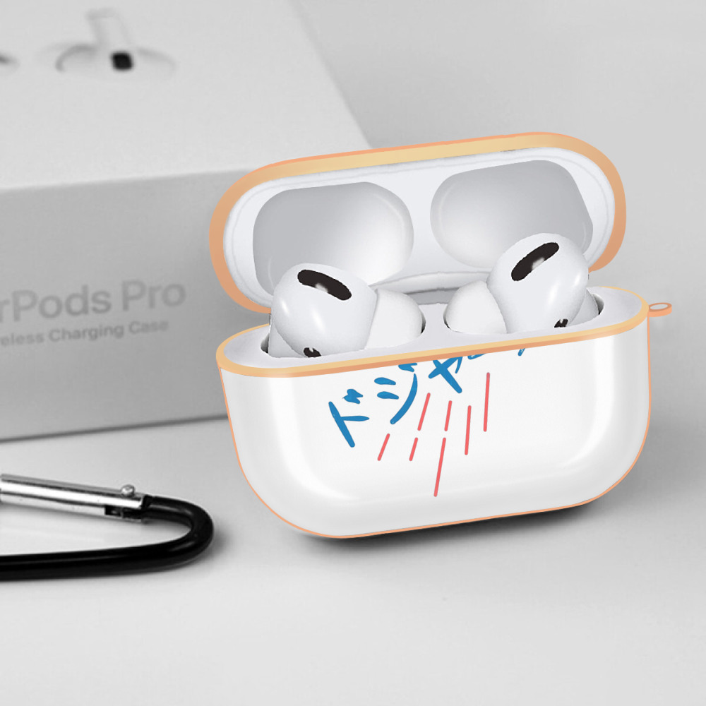  AirPods Pro Protective Case Rose Gold, Flexible PC Material, Precise Fit, Anti-Slip Cover, Full Protection, Fingerprint Resistant, Washable With Keychain