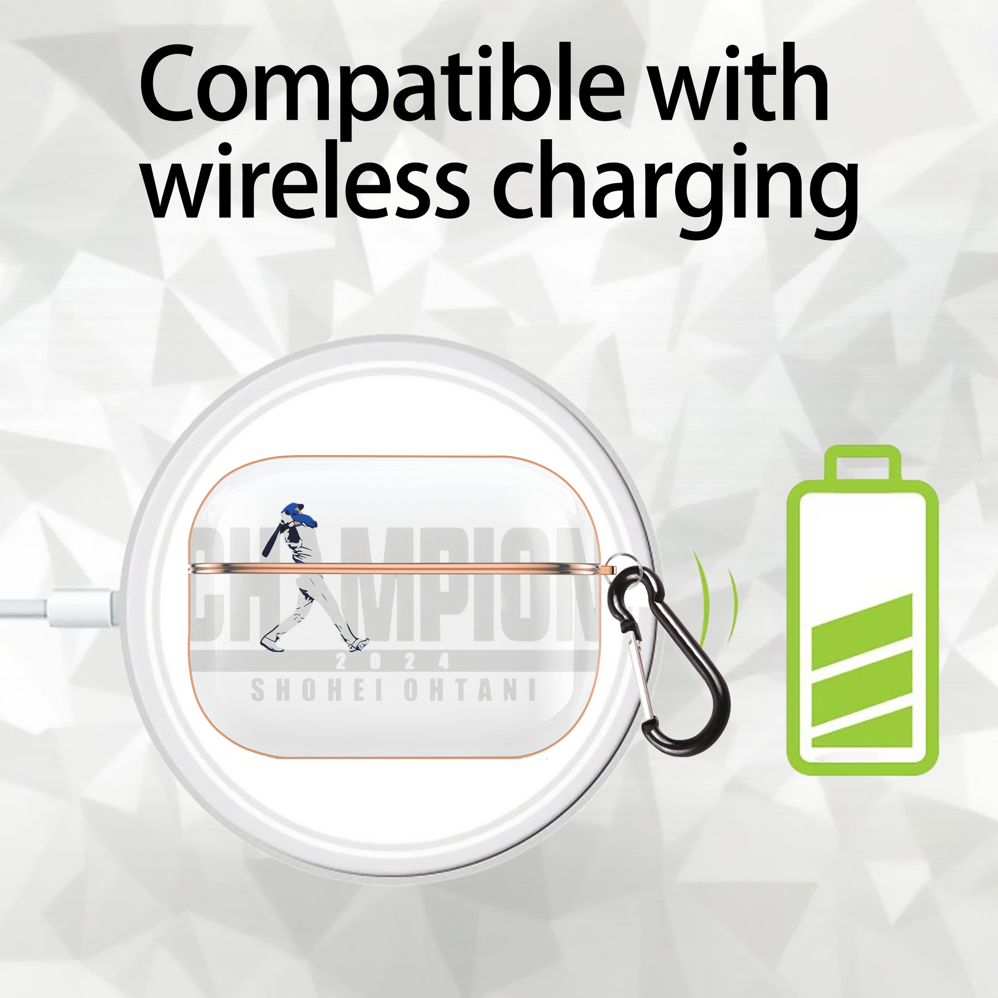  AirPods Pro Protective Case Rose Gold, Flexible PC Material, Precise Fit, Anti-Slip Cover, Full Protection, Fingerprint Resistant, Washable With Keychain