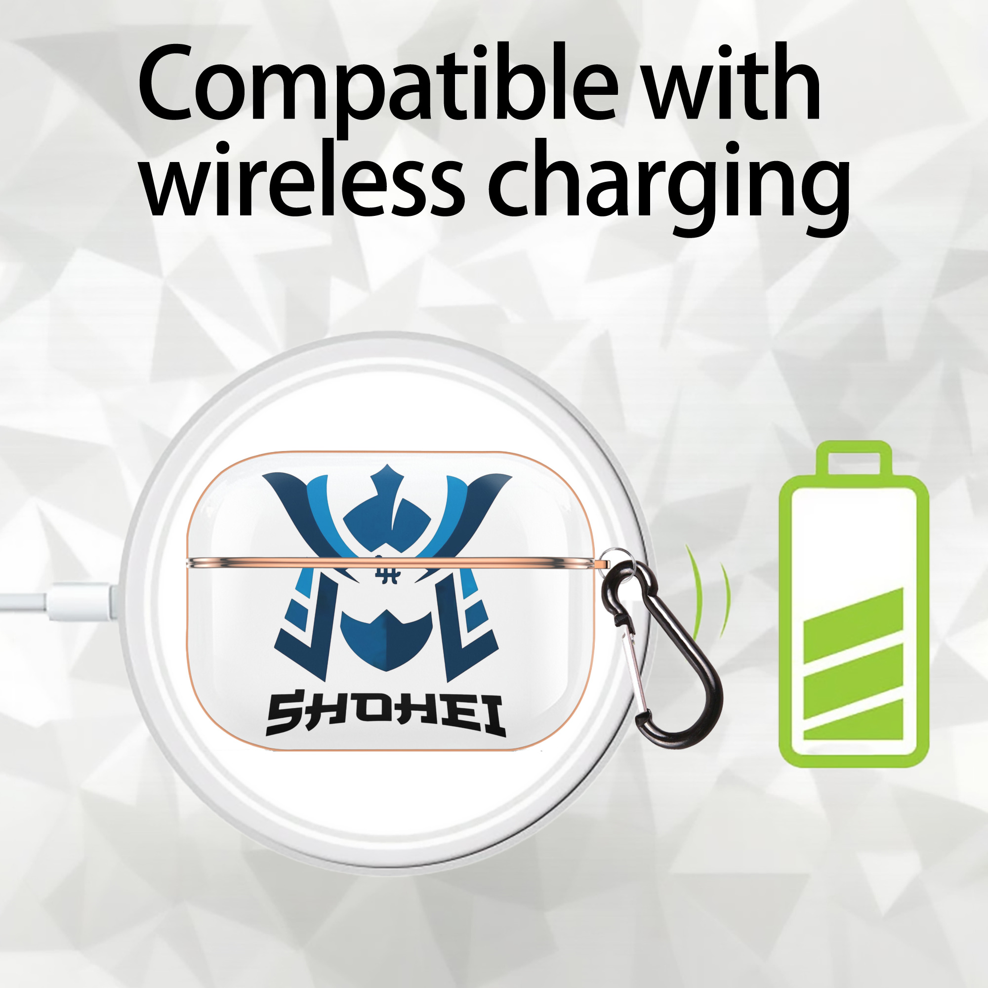  AirPods Pro Protective Case Rose Gold, Flexible PC Material, Precise Fit, Anti-Slip Cover, Full Protection, Fingerprint Resistant, Washable With Keychain