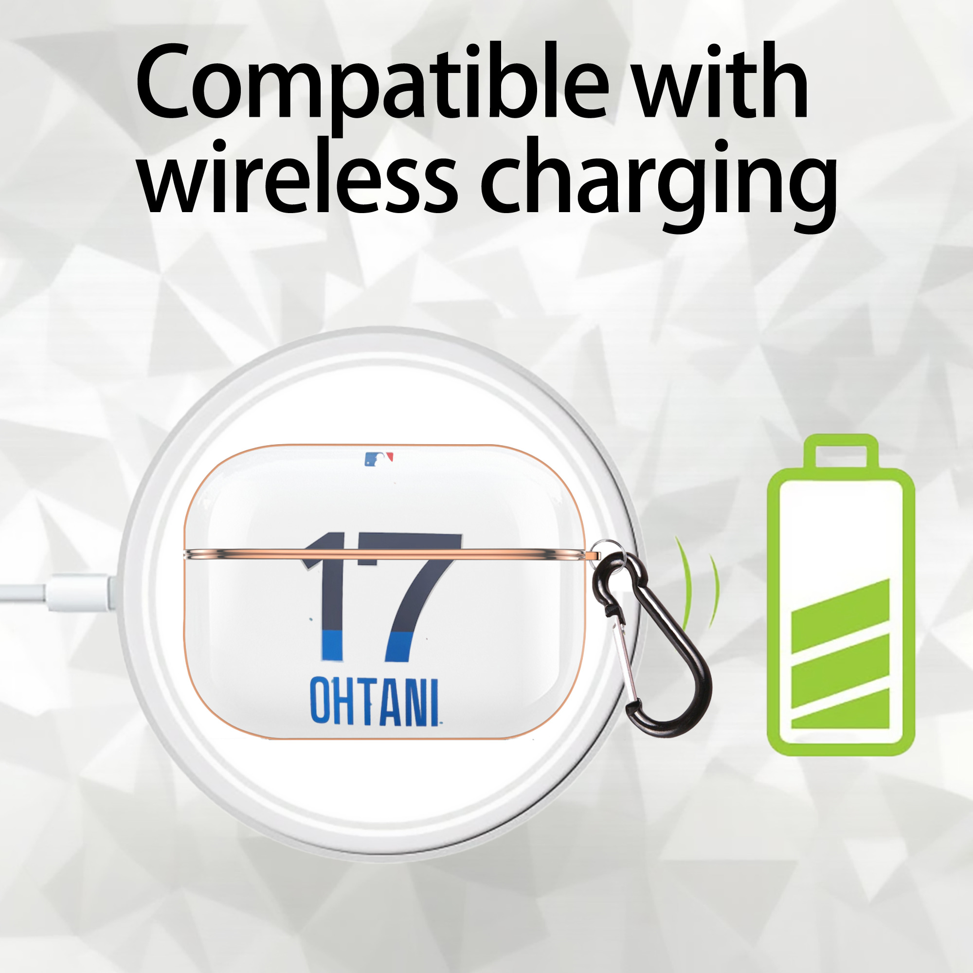  AirPods Pro Protective Case Rose Gold, Flexible PC Material, Precise Fit, Anti-Slip Cover, Full Protection, Fingerprint Resistant, Washable With Keychain