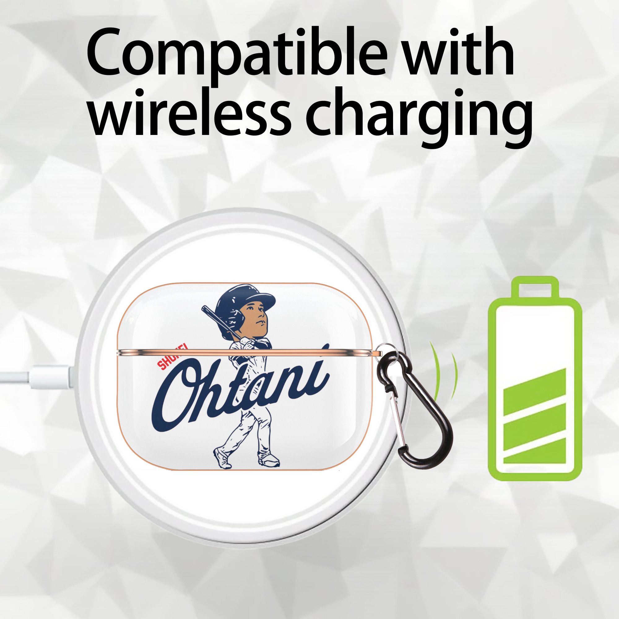  AirPods Pro Protective Case Rose Gold, Flexible PC Material, Precise Fit, Anti-Slip Cover, Full Protection, Fingerprint Resistant, Washable With Keychain