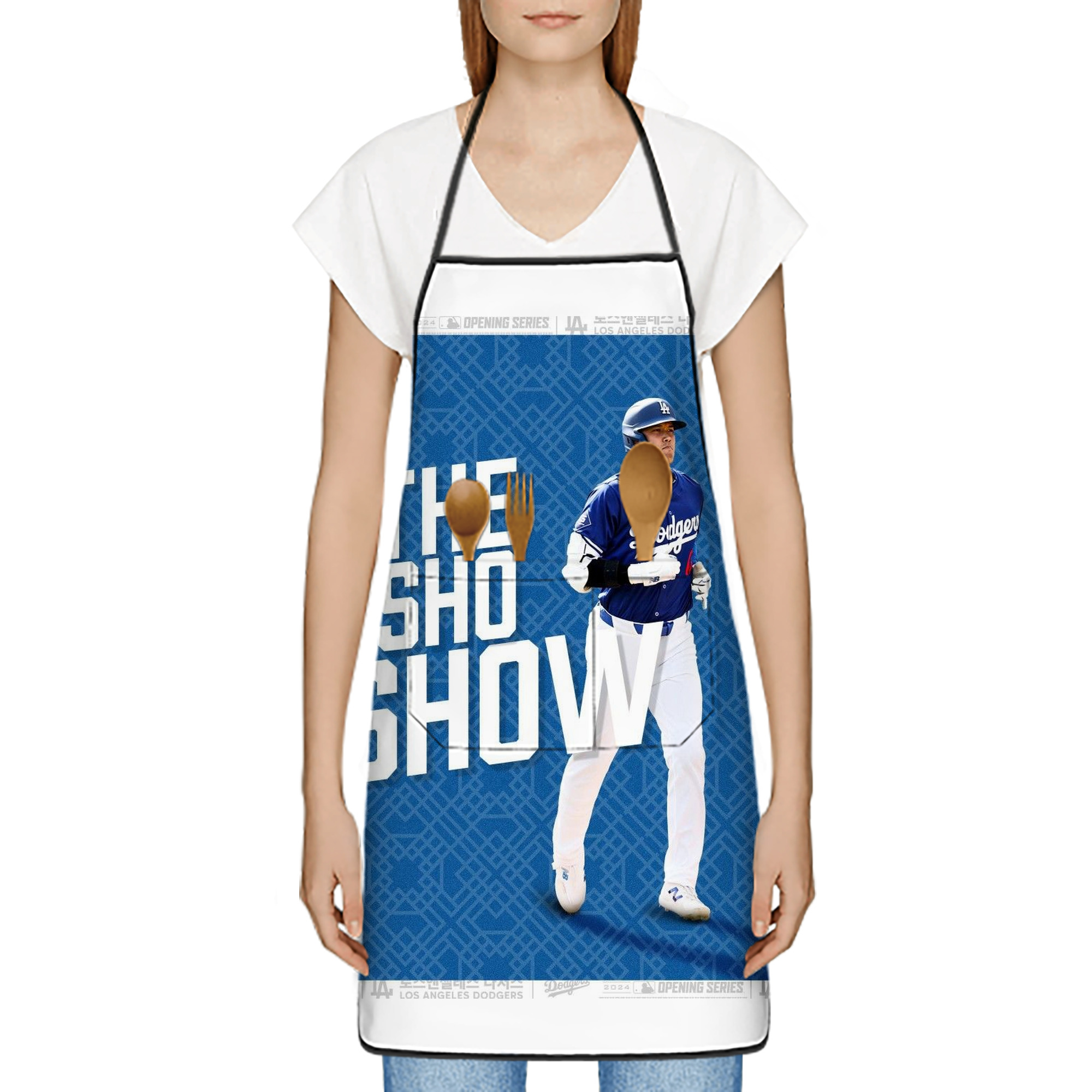  Stain-Resistant Polyester Apron With Pocket – Full Print, Waterproof, Anti-Wrinkle, Anti-Pilling – Ideal For Kitchen, BBQ, Restaurant, Salon & More