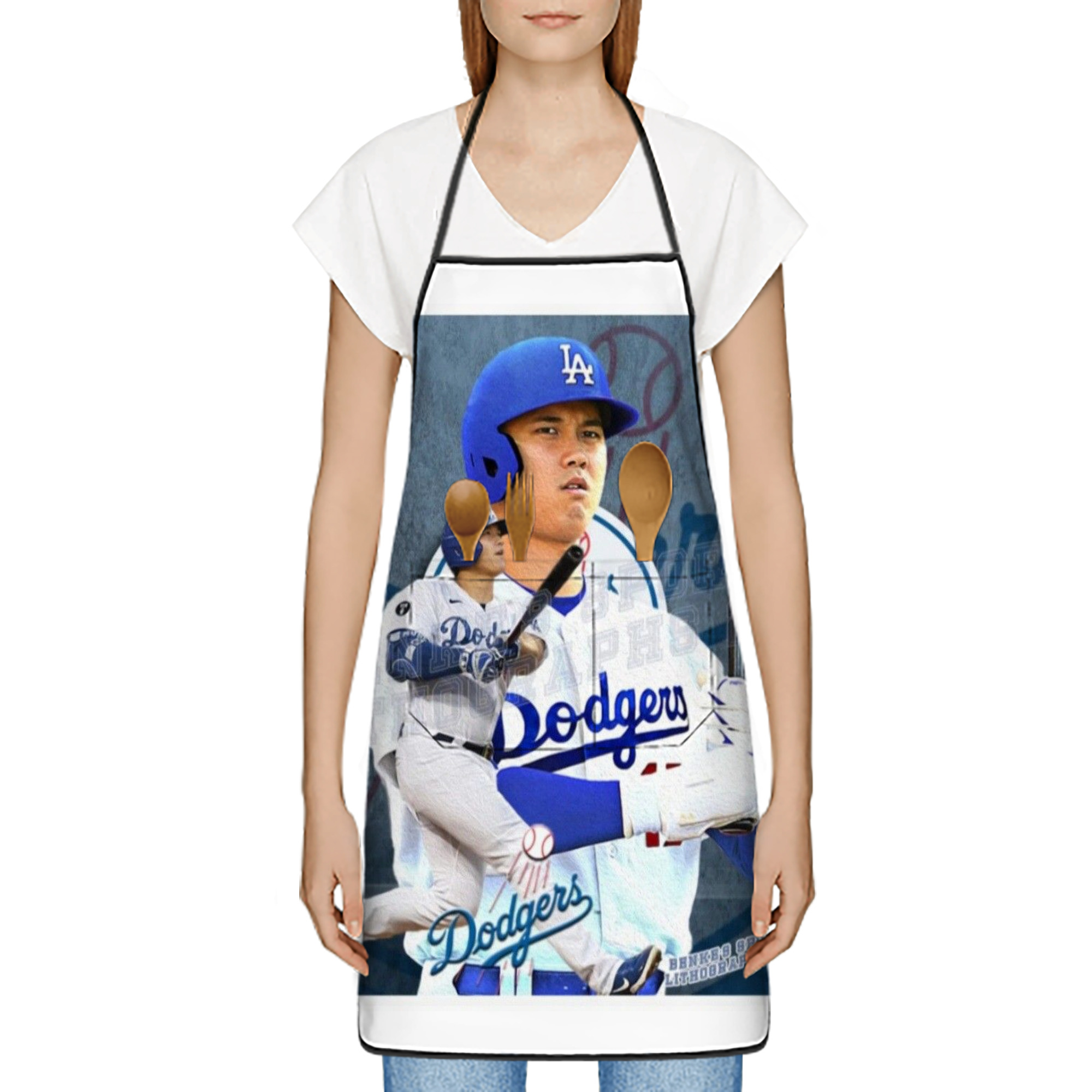  Stain-Resistant Polyester Apron With Pocket – Full Print, Waterproof, Anti-Wrinkle, Anti-Pilling – Ideal For Kitchen, BBQ, Restaurant, Salon & More