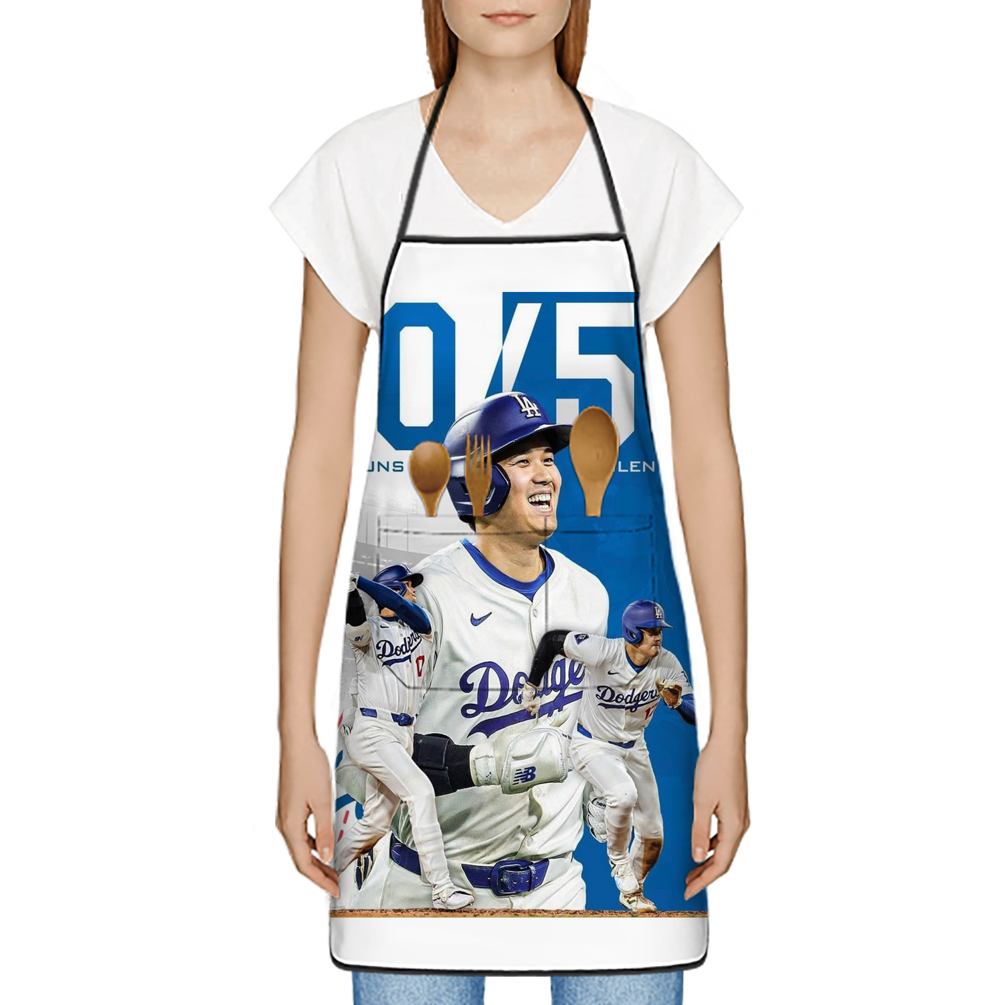  Stain-Resistant Polyester Apron With Pocket – Full Print, Waterproof, Anti-Wrinkle, Anti-Pilling – Ideal For Kitchen, BBQ, Restaurant, Salon & More