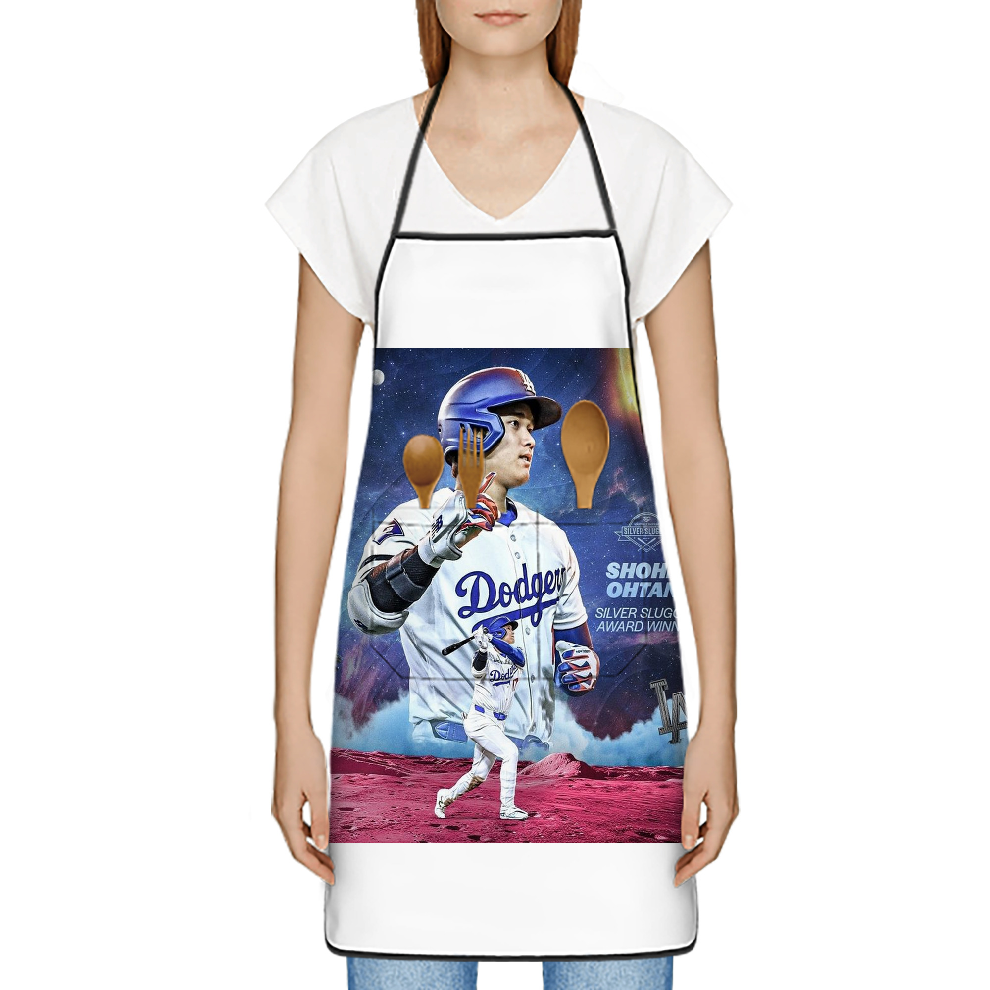 Stain-Resistant Polyester Apron With Pocket – Full Print, Waterproof, Anti-Wrinkle, Anti-Pilling – Ideal For Kitchen, BBQ, Restaurant, Salon & More