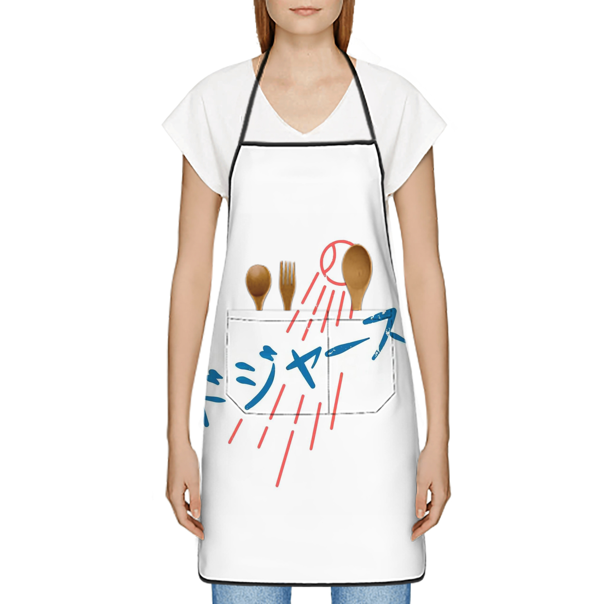  Stain-Resistant Polyester Apron With Pocket – Full Print, Waterproof, Anti-Wrinkle, Anti-Pilling – Ideal For Kitchen, BBQ, Restaurant, Salon & More