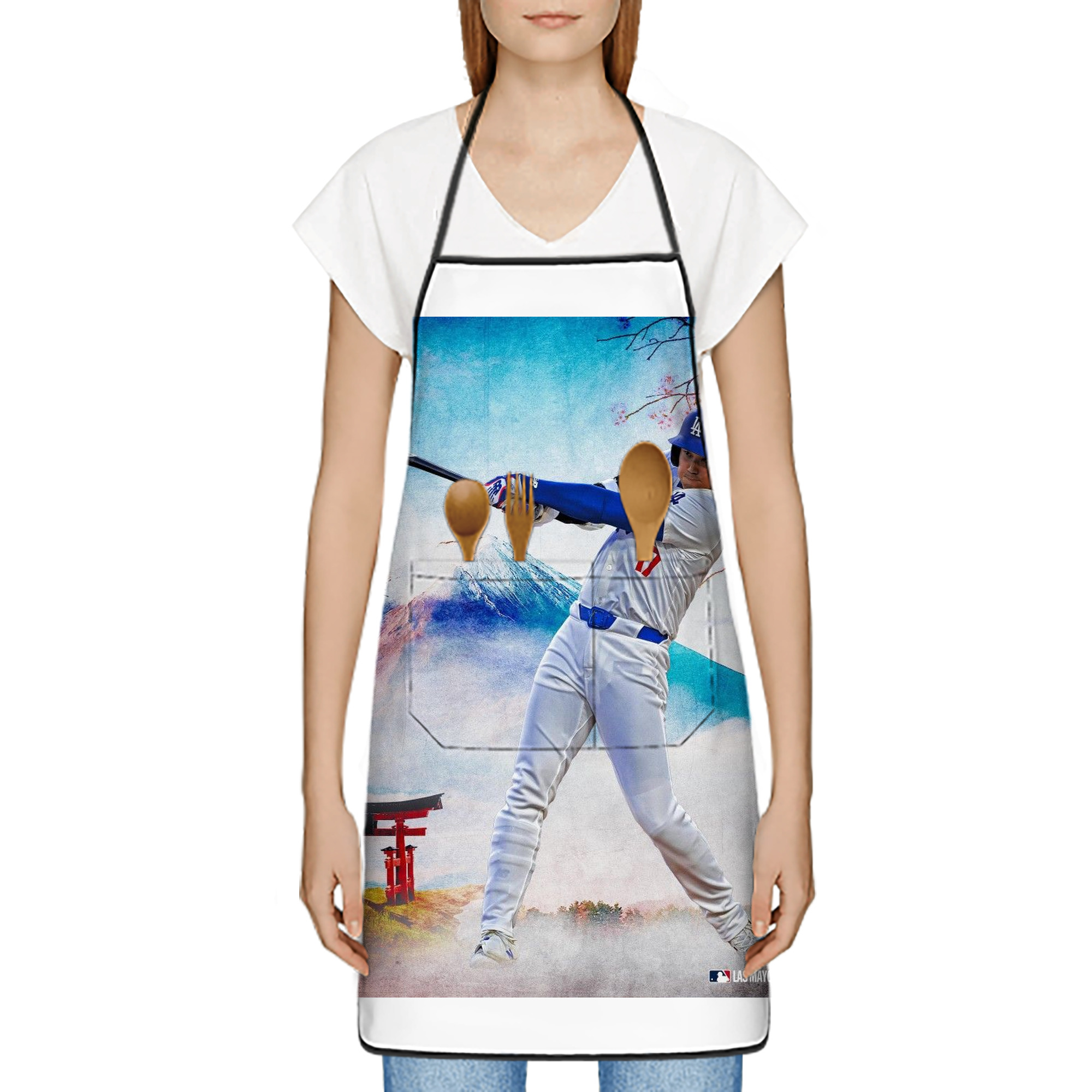  Stain-Resistant Polyester Apron With Pocket – Full Print, Waterproof, Anti-Wrinkle, Anti-Pilling – Ideal For Kitchen, BBQ, Restaurant, Salon & More