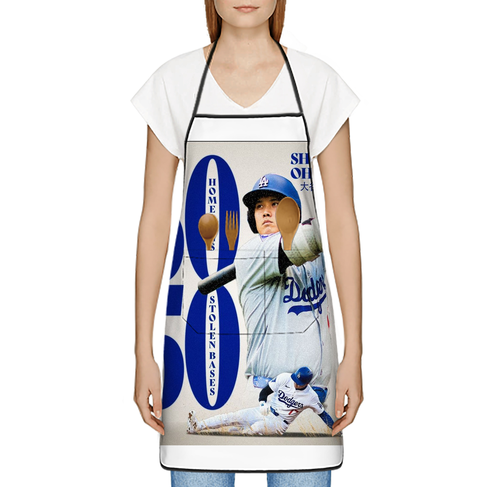  Stain-Resistant Polyester Apron With Pocket – Full Print, Waterproof, Anti-Wrinkle, Anti-Pilling – Ideal For Kitchen, BBQ, Restaurant, Salon & More