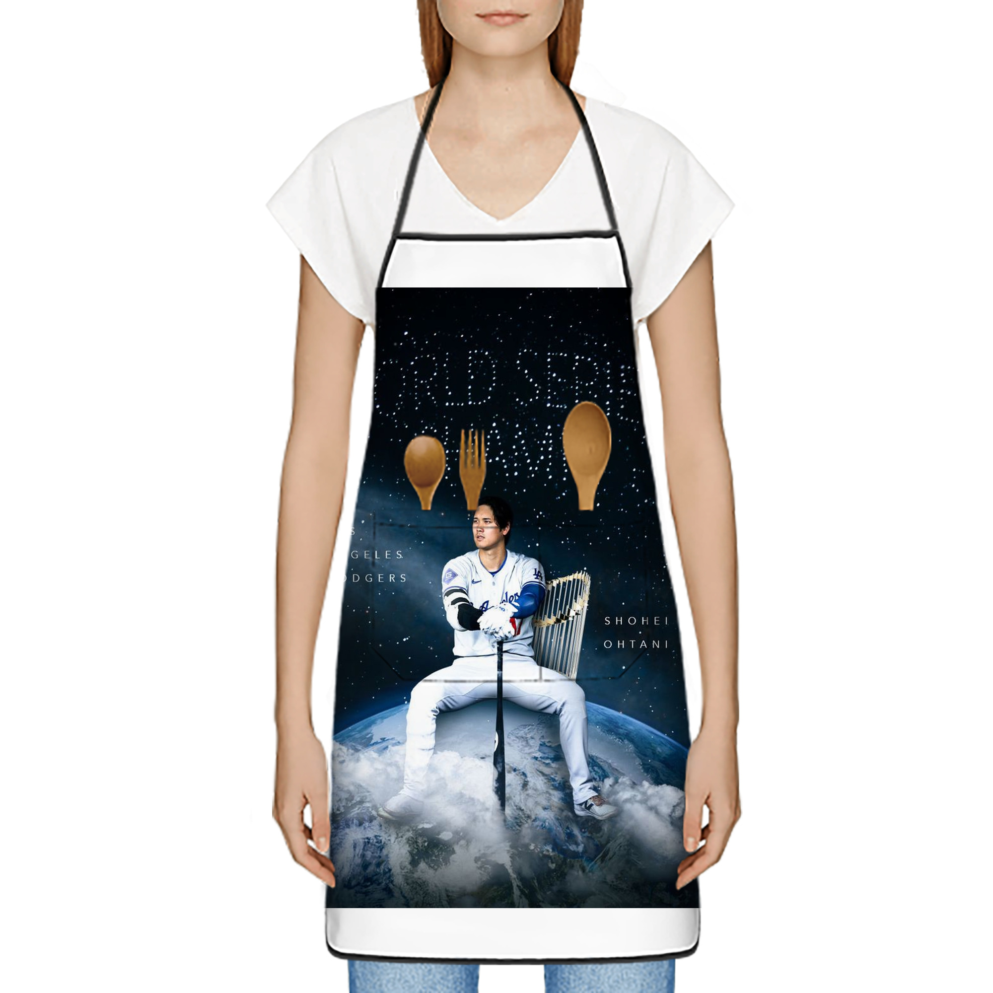  Stain-Resistant Polyester Apron With Pocket – Full Print, Waterproof, Anti-Wrinkle, Anti-Pilling – Ideal For Kitchen, BBQ, Restaurant, Salon & More