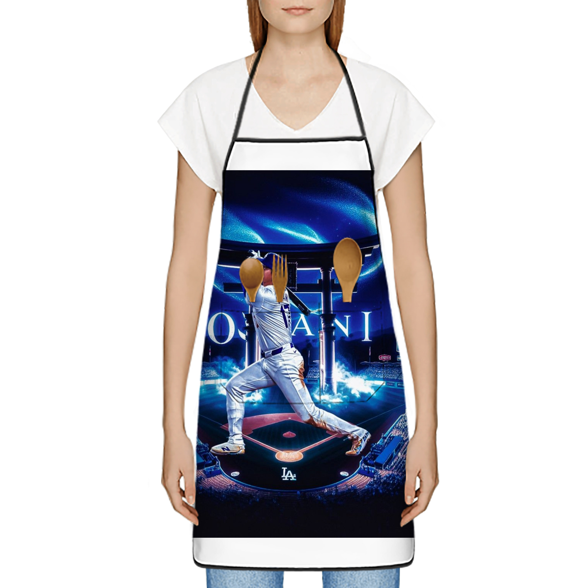  Stain-Resistant Polyester Apron With Pocket – Full Print, Waterproof, Anti-Wrinkle, Anti-Pilling – Ideal For Kitchen, BBQ, Restaurant, Salon & More