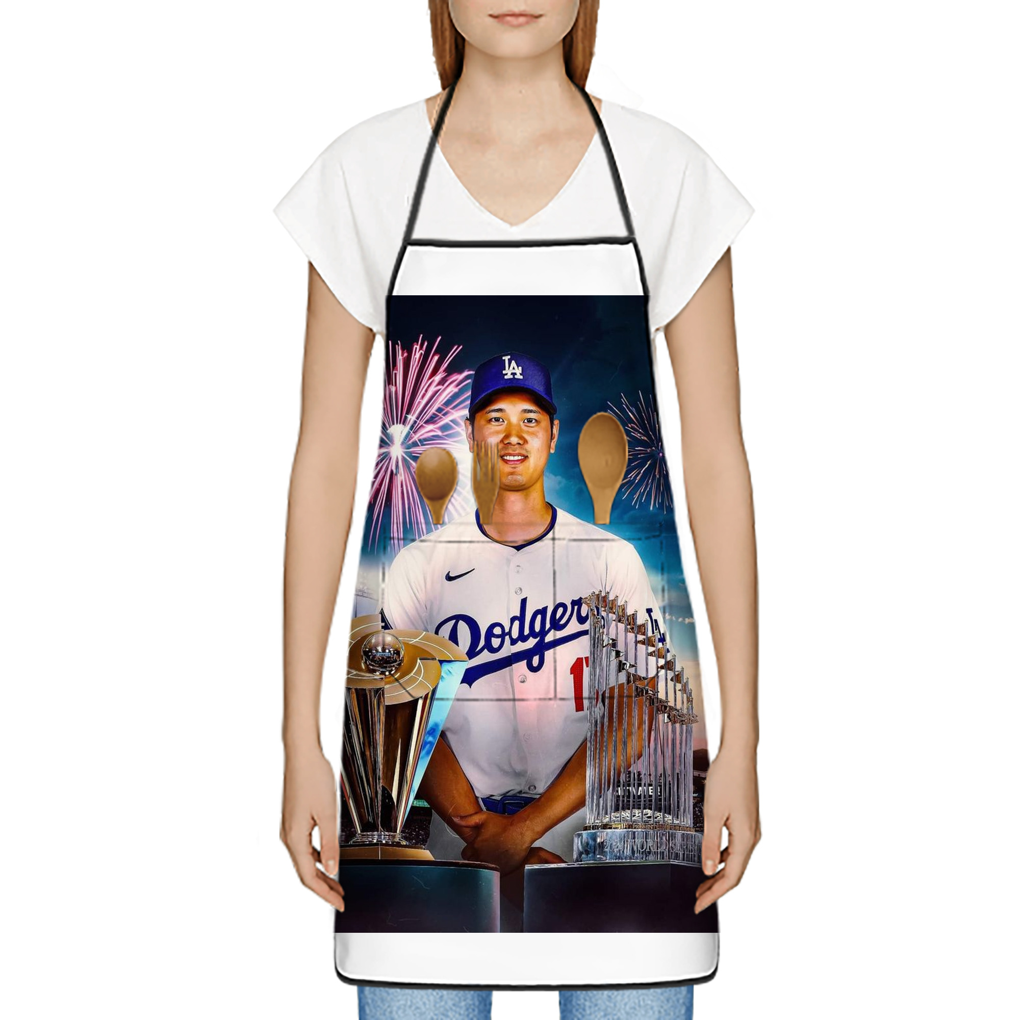  Stain-Resistant Polyester Apron With Pocket – Full Print, Waterproof, Anti-Wrinkle, Anti-Pilling – Ideal For Kitchen, BBQ, Restaurant, Salon & More