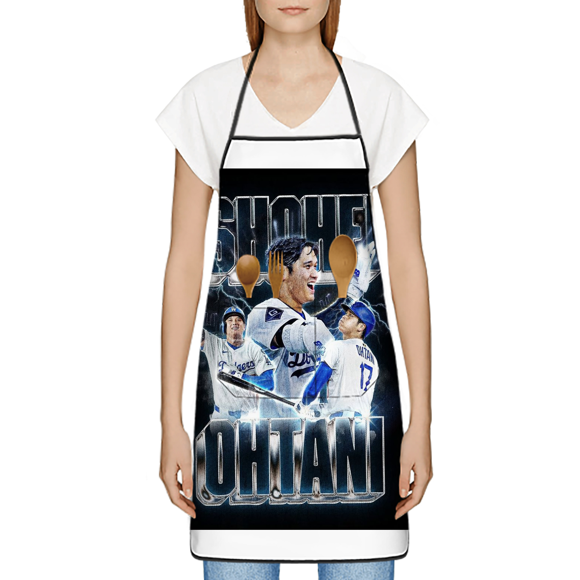  Stain-Resistant Polyester Apron With Pocket – Full Print, Waterproof, Anti-Wrinkle, Anti-Pilling – Ideal For Kitchen, BBQ, Restaurant, Salon & More