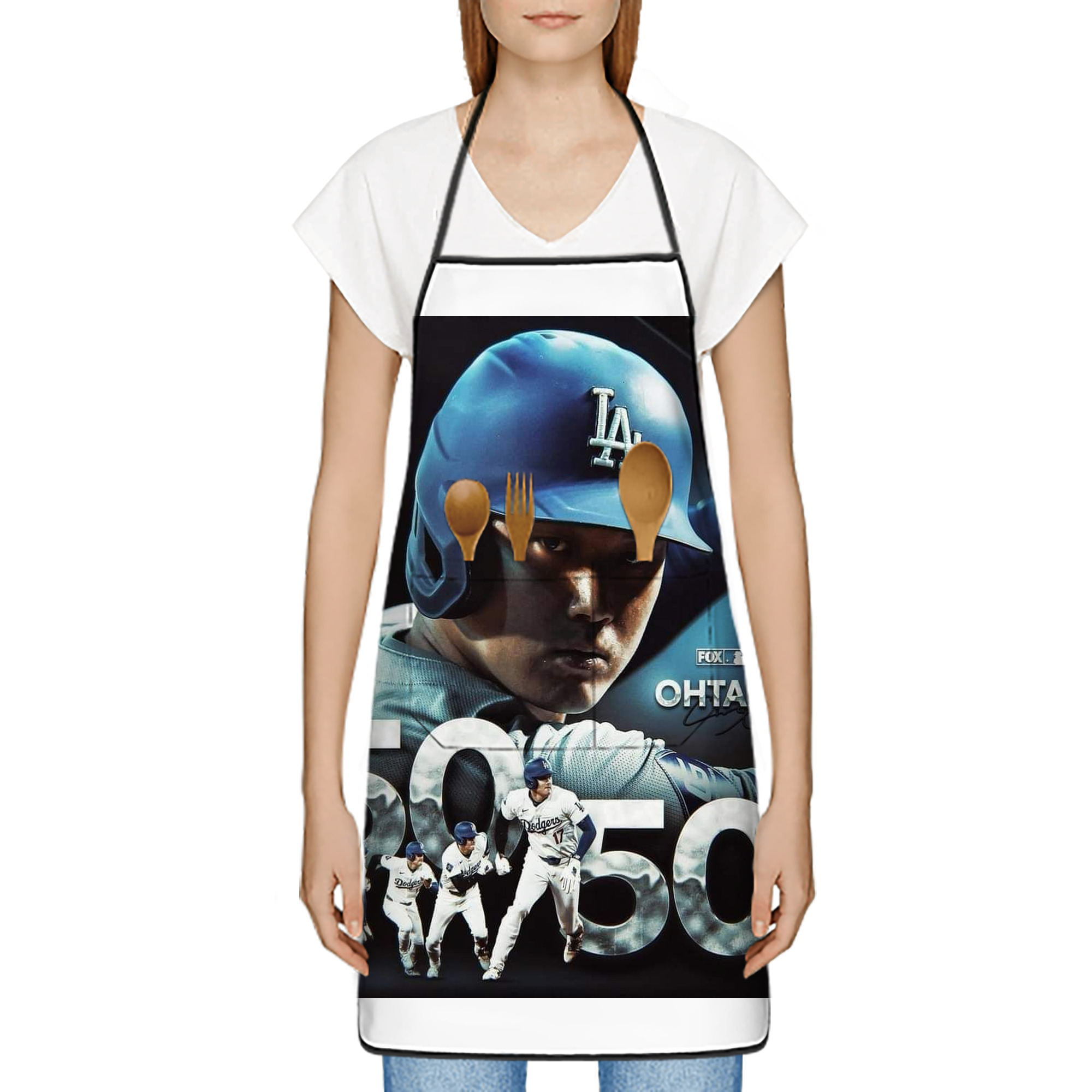  Stain-Resistant Polyester Apron With Pocket – Full Print, Waterproof, Anti-Wrinkle, Anti-Pilling – Ideal For Kitchen, BBQ, Restaurant, Salon & More