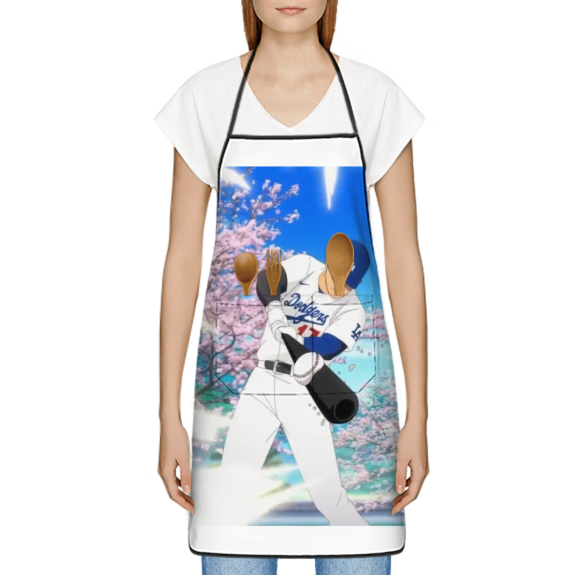  Stain-Resistant Polyester Apron With Pocket – Full Print, Waterproof, Anti-Wrinkle, Anti-Pilling – Ideal For Kitchen, BBQ, Restaurant, Salon & More