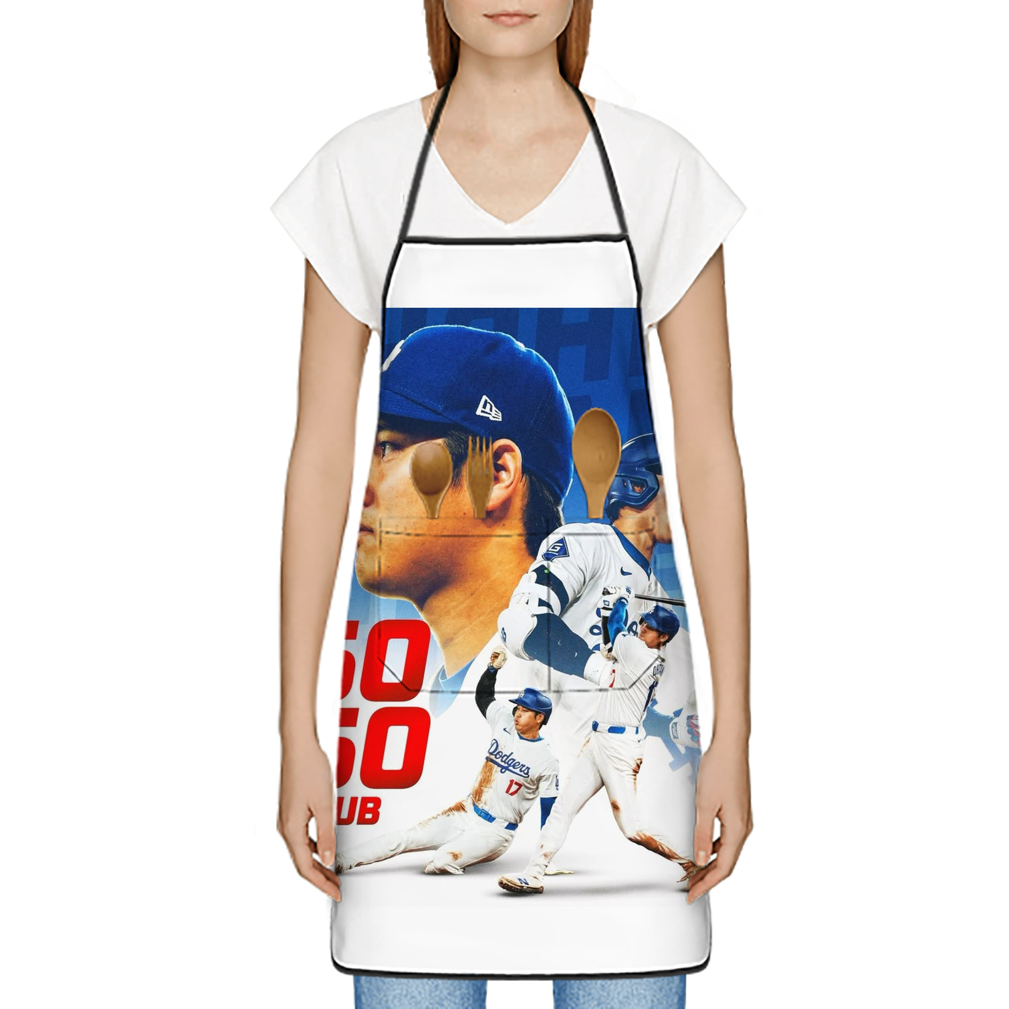  Stain-Resistant Polyester Apron With Pocket – Full Print, Waterproof, Anti-Wrinkle, Anti-Pilling – Ideal For Kitchen, BBQ, Restaurant, Salon & More