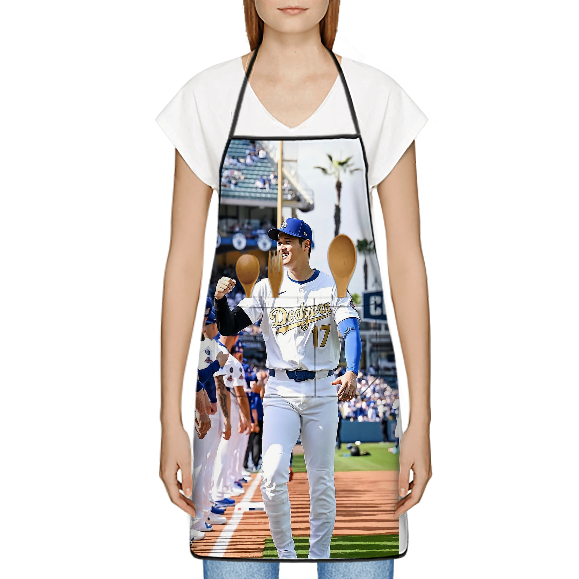  Stain-Resistant Polyester Apron With Pocket – Full Print, Waterproof, Anti-Wrinkle, Anti-Pilling – Ideal For Kitchen, BBQ, Restaurant, Salon & More