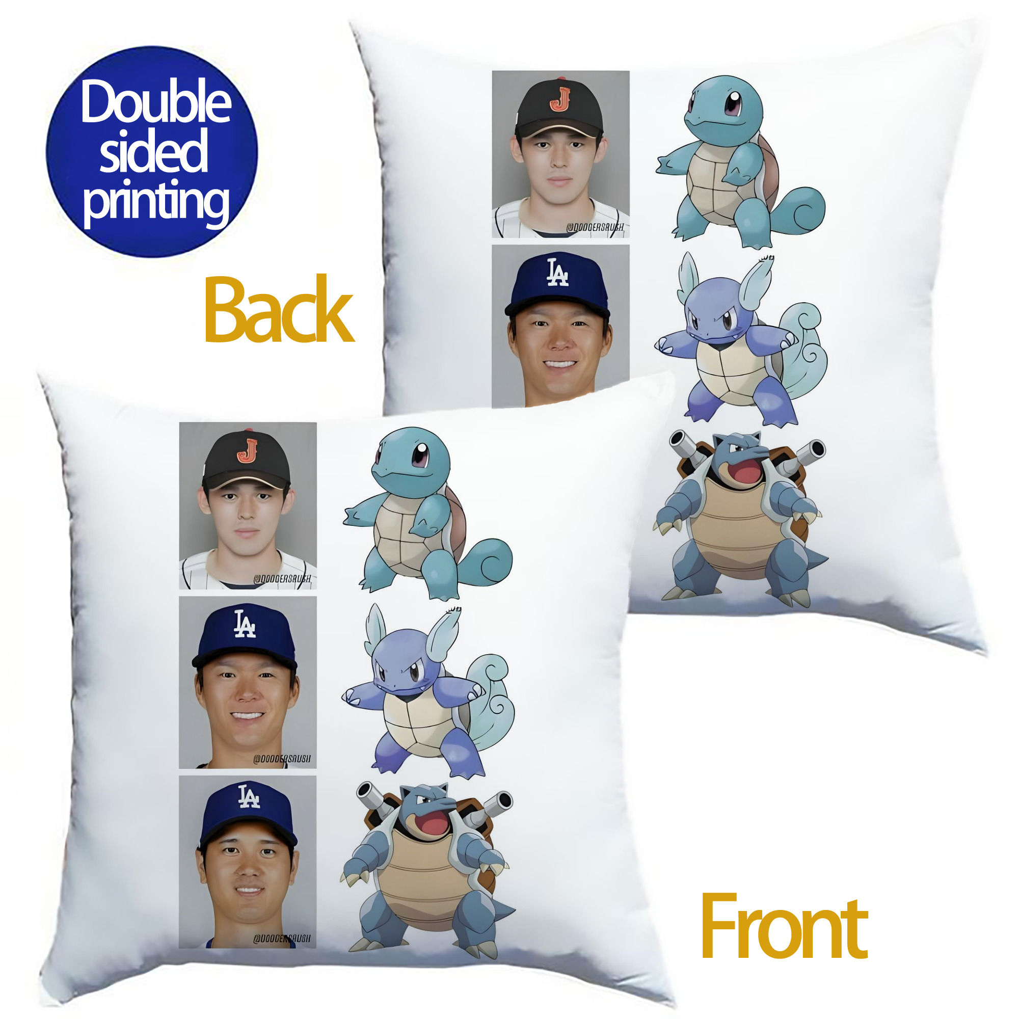  Soft Polyester Pillow Cover With Insert – Double-Sided Design, Invisible Zipper, Durable & Breathable – Easy Care Cushion Set